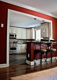 Pin By Andrea Nicholson On Our House And Other Property Half Wall Kitchen Kitchen Room Home