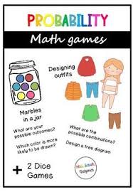 A Pack Of 4 Probability Games To Be Used On Math Classes Perfect For Upper Elementary A Great Engaging Resource That Wil Elementary School Math Fun Math Math
