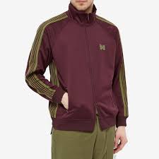 Needles Poly Smooth Track Jacket Maroon End