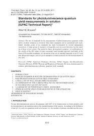 Pdf Standards For Photoluminescence Quantum Yield Measurements In Solution Iupac Technical Report