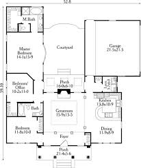 The first plan is an american rustic style house spreading on one floor and 1874 square feet. Small U Shaped House Plans First Floor Plan Of House Plan 40027 U Shaped House Plans House Plans One Story Courtyard House Plans