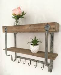 Enjoy $6 shipping & free returns. Wood Metal Wall Shelf Unit Vintage Industrial Style Kitchen Towel Hook Storage Spice Rack By The Home Storage Company Shop Online For Homeware In Fiji