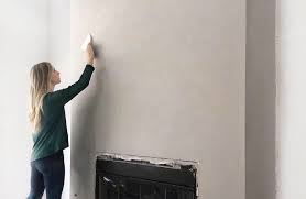Let me show you how i created my faux concrete wall finish in just 5 easy steps. Diy A Cement Look Fireplace For Less Than 100 Angela Rose Home