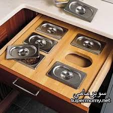 افكار وحلول ذكيه للاستفاده من خزانات ودواليب وارفف المطابخ الصغيره ديكور المنازل والفيلات Stainless Steel Bins Diy Kitchen Decor Kitchen Design Decor