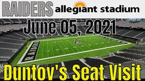 Allegiant stadium seating chart for las vegas kickoff classic. Las Vegas Raiders Allegiant Stadium Seat Visit 06 05 2021 Youtube