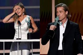 Janelle okwodu5 апреля 2021 г. Jennifer Aniston And Brad Pitt Both Take 2020 Sag Awards Stage