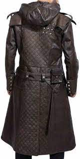Assassin Creed Syndicate Jacob Frye Michael Brown Leather Trench Coat Xxs 3xl Ebay Assassin Creed Leather Trench Coat Trench Coat Men Brown Leather Coat