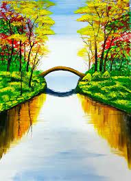 Bridge In The Woods Poster Colour