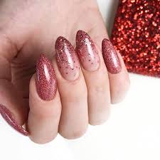 Ombre Black And Red Glitter Nails Bright Glitter Ombre Nails For A Party Glitternails Explore Designs For Short Medium And Long Almond Nails In Ombre Nails Glitter Blue Ombre Nails Red Nails