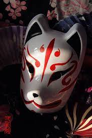 full face hand painted japanese fox mask kitsune cosplay masquerade halloween japanese fox mask japanese mask japanese fox