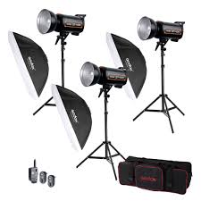 Godox Qt 400 Triple 400w 1200w Studio Flash Strobe Lighting Kit Hypop