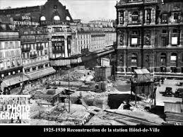 Construction Du Metro Parisien Reconstruction De La Station De L Hotel De Ville 1925 1930 Paris Paris France France
