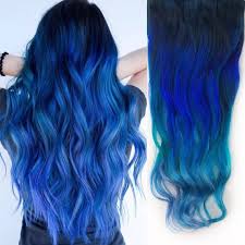 Do a strand test before dyeing your hair to check that you can bleach your. Ombre Teal Blue Tip Dyed Hair Extension Teal Hair 22 Etsy