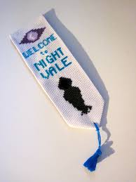 The search of embroidery patterns, cross. Cross Stitched Welcome To Night Vale Bookmarks Make