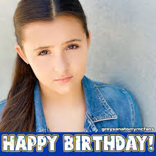 Happy Birthday to Eva Ariel Binder who plays Sofia Robbin Sloan-Torres.  🎉🥳 #greysanatomy #greysabc #TGIT #GAM #greysanatonymemes #happybirthday  #evaarielbinder #sofiarobbinssloantorres