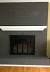 Black Painted Brick Fireplace