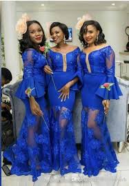 Plus Size Black And Blue Wedding Dress Pin On 2019 New Long Sleeve Royal Blue Lace Sheath Plus Size Bridesmaid Dresses African Beach Black Girl Party Prom Dresses Wedding Guest Dress