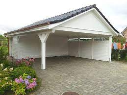 Doppel Carport Mit Satteldach Holz Garage Hergestellt Vom Holzhof Friedrichsruh Gmbh Carport Satteldach Carport Holz Satteldach