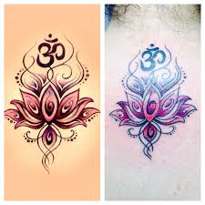 Visualize within yourself a lotus, centered right within your heart.. My Om Lotus Flower Tattoo Tattoo Omtattoo Lotus Flower Tattoo Flower Tattoo Om Tattoo