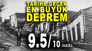 Deprem, yer sarsıntısı veya zelzele, yer kabuğunda beklenmedik bir anda ortaya çıkan enerji sonucunda meydana gelen sismik. Tarihe Gecen En Buyuk Deprem 9 5 10 Dakika Boyunca Youtube