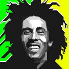 Bob Marley Black White Portrait