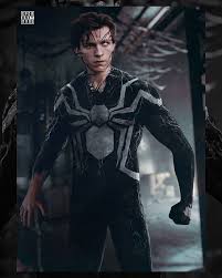 Alex | just a fan page!! Tom Holland Becomes Symbiote Spider Man In Creepy Venom Fan Art Tg Time