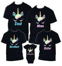 Matching Birthday T Shirt Design For Family Unicorn Birthday Matching T Shirts Party Family Kid Tshirt Etsy Unicorn Birthday Family Birthday Shirts Unicorn Birthday Outfit