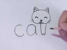 Youtube Word Cat Word Drawings Cat Drawing Tutorial