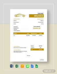 Free Car Rental Invoice Template Download 1 Invoicesword Excel Apple Mac Pages Numbers Google Docs Sheets Invoice Template Invoice Design Template Invoice Design