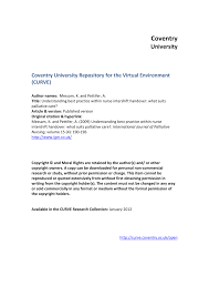 Pdf Understanding Best Practice Within Nurse Intershift Handover What Suits Palliative Care