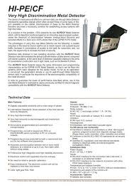 Walk through metal detector is mainly used to check the metal items hidden in the body. Hi Pe Cf Very High Discrimination Metal Detector Ceia S P A