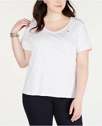 Plus Size Cotton Polka Dot T Shirt Created For Macys
