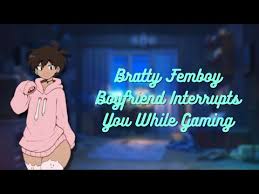 ASMR] Clingy Femboy Boyfriend Interrupts your gaming session | Kissing |  Brat | m-sub | - YouTube