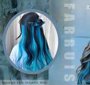 22 Inch Colored Hair extension 12 Pcs Sky Blue Clip in Hair Extension for  Women Girls Kids Synthetic Highlight Hair Piece for Party Halloween