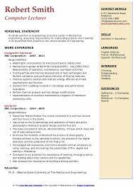 Each lecturer resume sample will help you create a modern resume. Lecturer Resume Samples Qwikresume