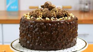 The cake consists of chocolaty brownie layers, alternating with hazelnut. Ferrero Rocher Cake Chocolate Hazelnut Cake It S Raining Flour 115 Youtube
