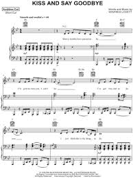 It was written by group member winfred lovett, the bass singer and songwriter of the group, who intoned the song's spoken introduction. Manhattans Kiss And Say Goodbye Sheet Music In Bb Major Transposable Download Print Sku Mn0176801
