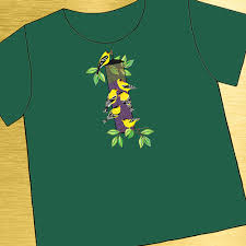 Charm of Goldfinches Short Sleeve T-shirt by Sabaku | the-fat-finch