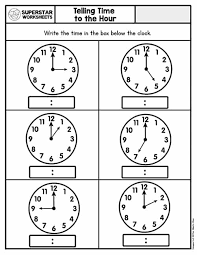 telling time worksheets superstar worksheets