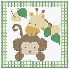 Geometric giraffe cross stitch pdf pattern. Monkey Giraffe Baby Cross Stitch Pattern Chart 10 X 10 Easy Kanavice Hayvan Sablonlari Orgu