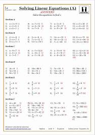 Linear Equation Worksheet With Answers Fresh Solving Equations Worksheets Algebra Worksheets Solving Linear Equations Equations