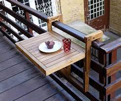 table de balcon en teck pliant balcon table suspendue pour le etsy balcony table balcony hanging table hanging table