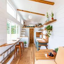 Today, a tiny house interior is really impressive. Elegant Sycamore Tiny House Has An Ingenious Space Saving Stair