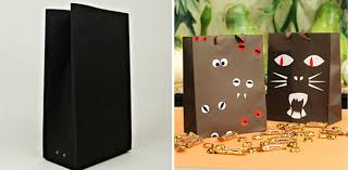 First on brown paper from the grocery bags and then on little brown lunch bags. 20 Halloween Goody Bag Ideas For Easy Party Decorations