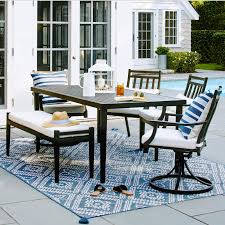 Fairmont Steel Patio Dining Table Black Threshold In 2020 Patio Furniture Collection Patio Dining Set Patio Dining Table