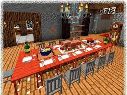 Whether you are incorporating a minimal design or another design, having such a big mirror helps in improving the aesthetic appeal. Furniture Minecraft Mod For Android Apk Download Minecraft Dining And Living Room Furniture Tanisha Minecraft Dining Room Dining Room Minecraft Room Minecraft