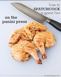 The cornish game hen is a lie. Spatchcocked Game Hen Panini Happy