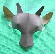 как сделать маску из бумаги своими руками для детей Kak Sdelat Masku Kozlyonka Svoimi Rukami Maski Detskie Osennie Podelki Valyanie Iglami