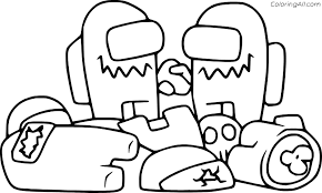 Among us is a murder mystery online multiplayer game. Among Us Coloring Pages Coloringall