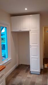 Fridge Surround Using Ikea Kitchen Cabinetry And Pull Out Pantry With Recessed Area To Allow For Flush Inst Ikea Kitchen Kitchen Fittings Small Kitchen Storage